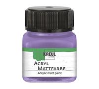 KREUL 75233 - Vernice acrilica opaca, lilla in barattolo da 20 ml, vernice a base d'acqua dalla copertura cremosa, ad asciugatura rapida, adatta a molte superfici diverse
