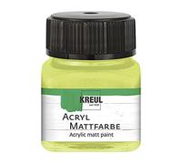 Kreul 75240-Vernice acrilica Opaca, Limone in Barattolo da 20 ml, Vernice a Base d'Acqua dalla Copertura cremosa, ad Asciugatura Rapida, Adatta a Molte superfici Diverse, Lemon