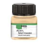 Kreul 75252 - Vernice acrilica opaca, beige in barattolo da 20 ml, vernice a base d'acqua dalla copertura cremosa, ad asciugatura rapida, adatta a molte superfici diverse