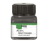KREUL 75276 - Vernice acrilica opaca, grigio grafite in barattolo da 20 ml, vernice a base d'acqua dalla copertura cremosa, ad asciugatura rapida, adatta a molte superfici diverse