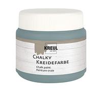 Kreul Chalky Kreidefarbe 150 ml 75317-Vernice gessata, Sir Petrol in Barattolo di plastica, Colore Morbido e Opaco, Copertura cremosa, Asciugatura Rapida, per Effetti Used Look, Multicolore, 75317