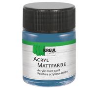 Kreul 75518 - Vernice acrilica opaca, blu acciaio in barattolo da 50 ml, vernice a base d'acqua dalla copertura cremosa, ad asciugatura rapida, adatta a molte superfici diverse