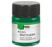 KREUL 75522 - Vernice acrilica opaca, verde in barattolo da 50 ml, vernice a base d'acqua dalla copertura cremosa, ad asciugatura rapida, adatta a molte superfici diverse