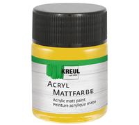 Kreul 75530-Vernice acrilica Opaca, Oro in Barattolo da 50 ml, Vernice a Base d'Acqua dalla Copertura cremosa, ad Asciugatura Rapida, Adatta a Molte superfici Diverse, Gold, 50 unità