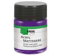 Kreul 75534-Vernice acrilica Opaca, Viola in Barattolo da 50 ml, Vernice a Base d'Acqua dalla Copertura cremosa, ad Asciugatura Rapida, Adatta a Molte superfici Diverse, Purple