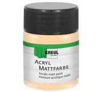 Kreul 75552 - Vernice acrilica opaca, beige in barattolo da 50 ml, vernice a base d'acqua dalla copertura cremosa, ad asciugatura rapida, adatta a molte superfici diverse