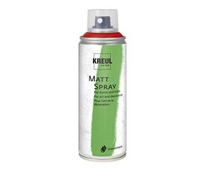 Kreul 76315 - Vernice Spray Rosso Scuro, 200 ml, Classica Vernice Opaca a Base d'Acqua Altamente pigmentata e Resistente all'Acqua, per Interni ed Esterni.