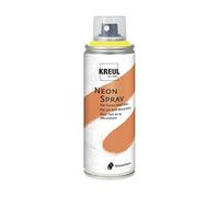 Kreul 76371 - Colore Spray, Giallo Neon 200 ml, Vernice Spray Fluorescente a Base d'Acqua, luminosità intensa su Fondo Bianco, brilla sotto la Luce Nera