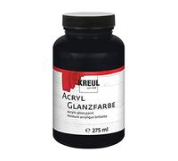 Kreul 79012-250 ml Vernice acrilica Lucida Nera, Vernice acrilica Liscia per Pittura e Artigianato, a Base d'Acqua, Resistente alla Saliva, ad Asciugatura Rapida e Opaca