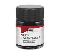 KREUL 79512-50 ml Vernice acrilica lucida nera, vernice acrilica liscia per la pittura e il crafting, a base d'acqua, resistente alla saliva, ad asciugatura rapida e opaca