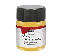 KREUL 79515 - Vernice acrilica lucida, 50 ml vetro in oro, vernice acrilica lucida e liscia per pittura e artigianato, a base d'acqua, resistente alla saliva, ad asciugatura rapida e opaca