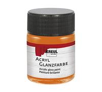 KREUL 79524 - Vernice acrilica lucida, 50 ml vetro arancione, vernice acrilica liscia per pittura e artigianato, a base d'acqua, resistente alla saliva, ad asciugatura rapida e opaca