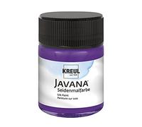 Kreul 8105 - Vernice per seta Javana in barattolo da 50 ml, viola, vernice a base d'acqua altamente pigmentata e brillante, con carattere fluido, penetra in profondità nelle fibre