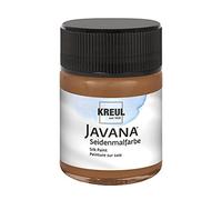 Kreul 8107-Vernice per Seta Javana in Barattolo da 50 ml, Marrone, Vernice a Base d'Acqua Altamente pigmentata e Brillante, dal Carattere Fluido, penetra in profondità nelle Fibre, Brown, 50 unità