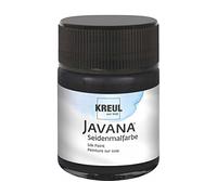 KREUL 815050 - Javana nero opaco in barattolo da 50 ml, vernice di seta opaca e resistente al colore per disegni decorativi