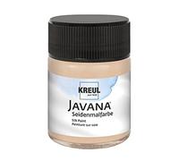 KREUL 8199 - Vernice per seta Javana in barattolo da 50 ml, beige, vernice a base d'acqua altamente pigmentata e brillante, dal carattere liquido e scorrevole, penetra in profondità nelle fibre