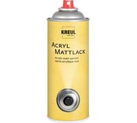 KREUL 821400 - Vernice acrilica opaca, bomboletta spray da 400 ml, incolore, non ingiallente, protettiva universale ad asciugatura opaca per cartone, legno, vetro, porcellana, ceramica