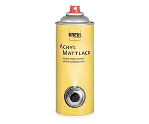 KREUL 821400 - Vernice acrilica opaca, bomboletta spray da 400 ml, incolore, non ingiallente, protettiva universale ad asciugatura opaca per cartone, legno, vetro, porcellana, ceramica
