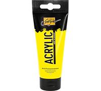 Kreul 84147 - Solo Goya Acrylic, tubo da 100 ml in giallo fluorescente, vernice acrilica cremosa e versatile in qualità da studio, a base d'acqua, ad asciugatura rapida e opaca.