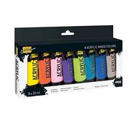 KREUL 84177 - Set acrilico Solo Goya, 8 x 20 ml, vernice acrilica di qualità per lo studio, asciuga rapidamente e in modo uniforme e opaco, impermeabile