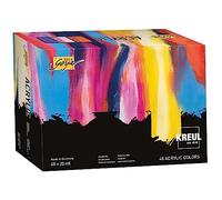 KREUL 84178 - Set acrilico Solo Goya con 48 colori in tubetti da 20 ml, pittura acrilica per artisti in qualità da studio, asciuga rapidamente e in modo uniforme e opaco, resistente all'acqua.