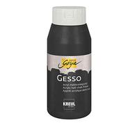 Kreul Solo Goya Gesso Nero, 750 ml, Primer per substrati Scuri a Base acrilica semigesso Impermeabile e Ben Coprente