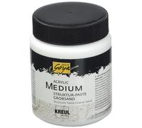 Kreul 85605-250 ml Solo Goya Acrylic Medium Bianco, Pasta Testurizzata Sabbia Grossa, Stucco pastoso con Struttura Superficiale Simile alla Sabbia a Grana Grossa, colorabile e sovraverniciabile