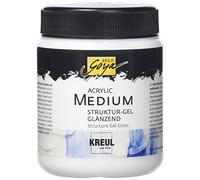 KREUL 87105 - Solo Goya Acrylic medium vasetto da 250 ml Gel a struttura lucida Consistenza cremosa, applicabile con una spatola Trasparente e lucido dopo l'asciugatura Può essere colorato