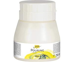 KREUL 87205-250 ml Solo Goya Pouring Fluid, medium acrilico liquido per tecniche di colata e scorrimento, a base d'acqua, migliora il comportamento di scorrimento dei colori acrilici.