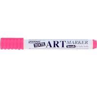 Kreul 90604 - Pennarello Javana per tessuti, pennarello per tessuti chiari con punta universale ca. 1 - 3 mm, rosa pastello.