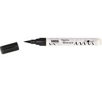 KREUL 90618 - Pennarello per tessuti, nero, per scrittura fine e larga, pittura e decorazioni a tappeto, penna per pittura su tessuto per tessuti leggeri e tessuti