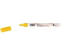KREUL 90660 - Marcatore tessile fine, giallo, larghezza linea circa 1-2 mm, pennarello per tessuti e tessuti chiari, resistente al lavaggio dopo il fissaggio