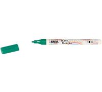 KREUL 90666 - Marcatore tessile fine, verde, larghezza linea circa 1-2 mm, pennarello per tessuti leggeri e tessuti, veloce da lavare dopo il fissaggio