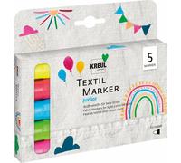 Kreul 90719 Textile Marker Set Junior Set di pennarelli tessili 2 - 4 mm 5 pz