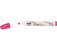 Kreul 90763 - Pennarello tessile medio, rosa, con punta grande in fibra insensibile, larghezza del tratto da 2 a 4 mm circa, pennarello per tessuti e tessuti leggeri