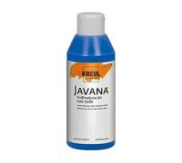 KREUL 91307 - Vernice per tessuti Javana per tessuti leggeri, barattolo da 250 ml in blu royal, vernice liscia a base d'acqua con carattere cremoso, penetra in profondità nelle fibre