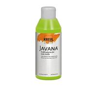 KREUL 91313 - Vernice per tessuti Javana per tessuti leggeri, barattolo da 250 ml in verde maggio, vernice liscia a base d'acqua con carattere cremoso, penetra in profondità nelle fibre.