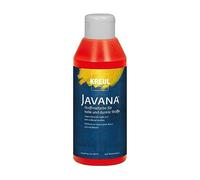 Kreul 91463 - Vernice per Tessuti Javana per Tessuti Chiari e Scuri, flacone da 250 ml Rosso, Carattere pastoso, per timbrare e stenografare, Lavabile Dopo Il Fissaggio