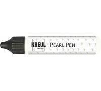 KREUL 92321 - Penna perlata bianca 29 ml, vernice ad effetto a base d'acqua per l'aspetto perlato, abbellimenti decorativi su carta, cartone e tessuti
