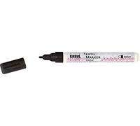 Kreul 92668 - Marcatore Tessile Glitter Medio Nero, Pennarello semiopaco per Tessuti con Effetto Glitter, Larghezza del Tratto da 2 a 4 mm Circa, per Tessuti Chiari e Scuri