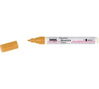KREUL 92670 - Textile Marker Glitter Medium Gold, Pennarello semiopaco per Tessuti con Effetto Glitter, Larghezza del Tratto da 2 a 4 mm Circa, Lavabile Dopo Il Fissaggio