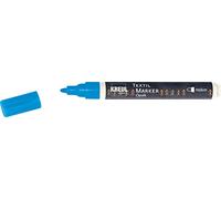 KREUL 92765 - Pennarello tessile medio opaco, blu, con punta a proiettile, larghezza del tratto da 2 a 4 mm circa, pennarello opaco per tessuti per disegnare tessuti chiari e scuri