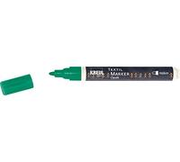 KREUL 92767 - Pennarello tessile medio opaco, verde, con punta a proiettile, larghezza del tratto da 2 a 4 mm circa, pennarello opaco per tessuti per disegnare tessuti chiari e scuri