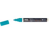 KREUL 92768 - Pennarello tessile medio opaco, turchese, con punta a proiettile, larghezza del tratto da 2 a 4 mm circa, pennarello opaco per tessuti per disegnare tessuti chiari e scuri