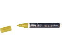 Kreul 92769-Pennarello Tessile Medio, Oro, con Punta a Proiettile, Larghezza del Tratto da 2 a 4 mm Circa, Pennarello Opaco disegnare Tessuti Chiari e Scuri, Gold, Medium