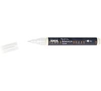Kreul 92781-Pennarello Tessile Opaco, fine, Bianco, Larghezza del Tratto da 1 a 2 mm, per Linee, Scritte e contorni delicati, Pennarello disegnare Tessuti Chiari e Scuri, White, One size