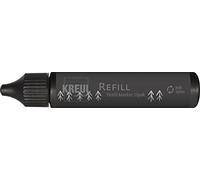 Kreul 92792 - Pennarello tessile di ricarica da 25 ml in nero per circa 4 penne, penna di ricarica con inchiostro originale Textile Marker Opaco