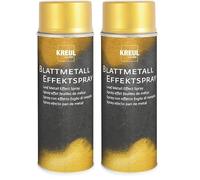 KREUL 994400 - Spray Effetto Foglia d'Oro 400 ml Vernice nitro-combinata ad asciugatura rapida (Confezione da 2)