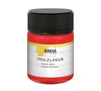 Kreul acrilica per Legno Non trattato, Naturale e Assorbente, Scorrevole - Vernice liquida a Base d’Acqua, 50 ml, Vetro, Rosa, Rosso Rose