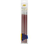 Kreul 44240-Set Artista Solo Goya in setola, per la Pittura Professionale con Colori ad Olio, 4 pennelli Piatti nelle Misure, Multicolor, 2, 6, 8 und 10